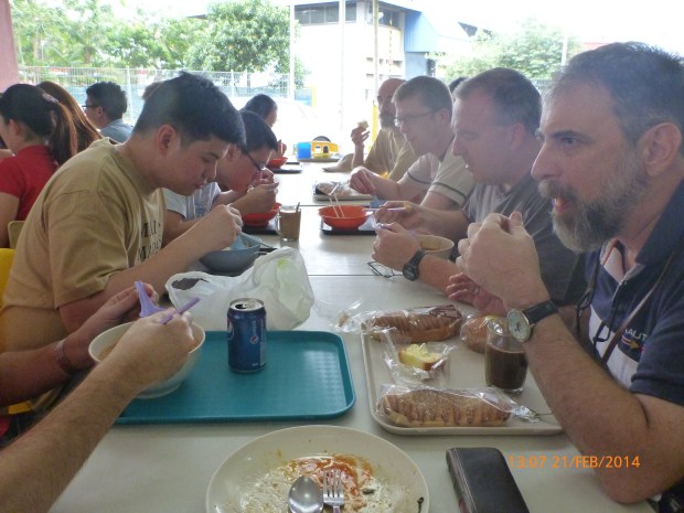 Lunch, Singapore style : downstairs outside and spicy