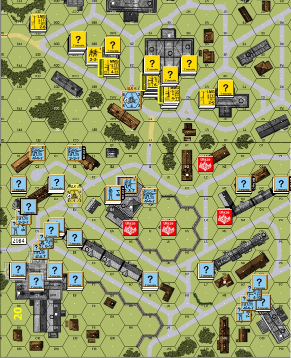 Shanghai in Flames - old VASL setup for illustration only.