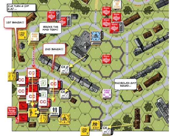Advanced Squad Leader scenario 145 Shanghai in Flames (AAR)