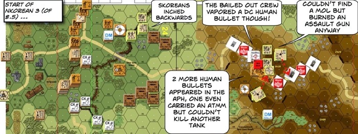 Advanced Squad Leader scenario 204 Human Bullets After Action Report (AAR) NK Turn 3