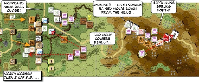 Advanced Squad Leader scenario 204 Human Bullets After Action Report (AAR) NK Turn 2